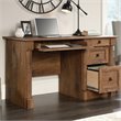 Pemberly Row Contemporary Engineered Wood Computer Desk in Vintage Oak
