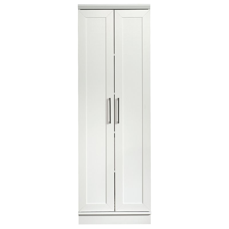 Pemberly Row 2-Door Engineered Wood Storage Cabinet in Soft White