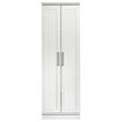 Pemberly Row 2-Door Engineered Wood Storage Cabinet in Soft White