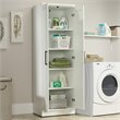 Pemberly Row 2-Door Engineered Wood Storage Cabinet in Soft White