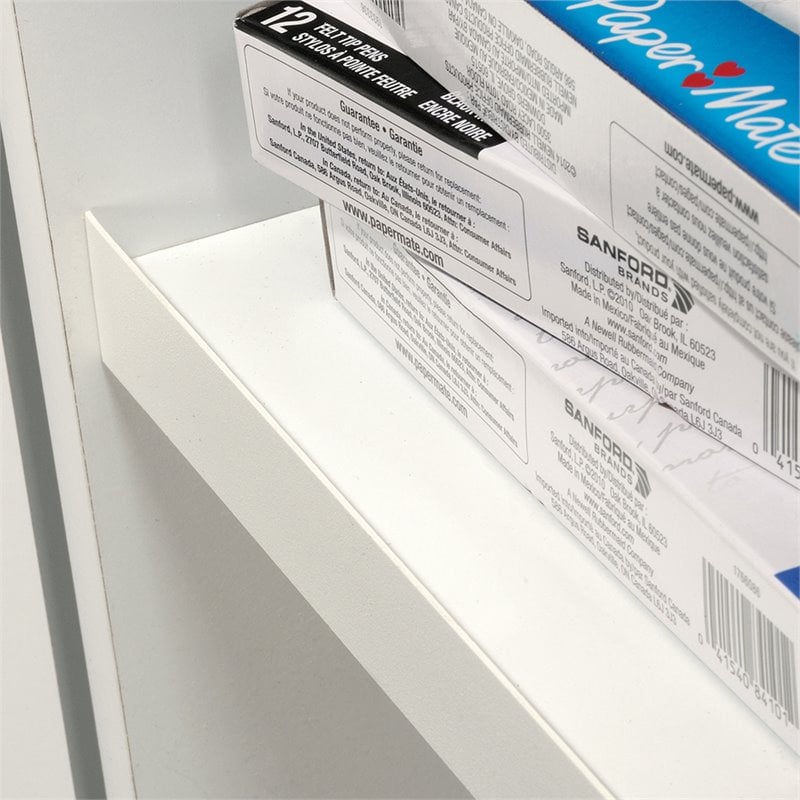 Pemberly Row 2-Door Modern Engineered Wood Storage Cabinet in Soft White