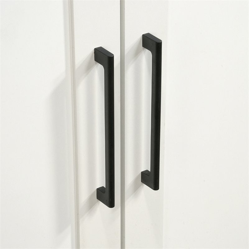 Pemberly Row 2-Door Modern Engineered Wood Storage Cabinet in Soft White