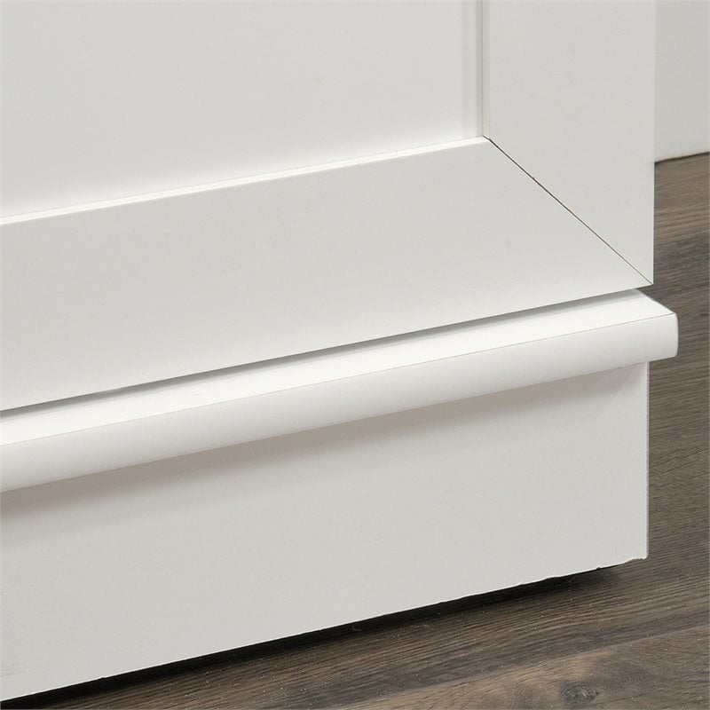 Pemberly Row 2-Door Modern Engineered Wood Storage Cabinet in Soft White