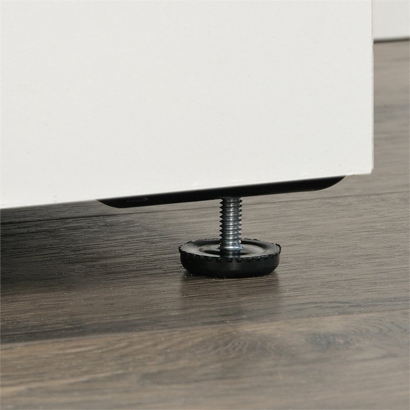 Pemberly Row 2-Door Modern Engineered Wood Storage Cabinet in Soft White