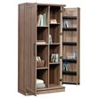 Pemberly Row Traditional Engineered Wood 3-Shelf Storage Cabinet in Salt Oak