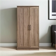 Pemberly Row Traditional Engineered Wood 3-Shelf Storage Cabinet in Salt Oak