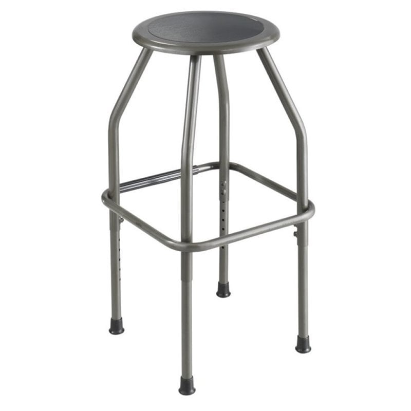 Pemberly Row Adjustable Drafting Stool in Pewter