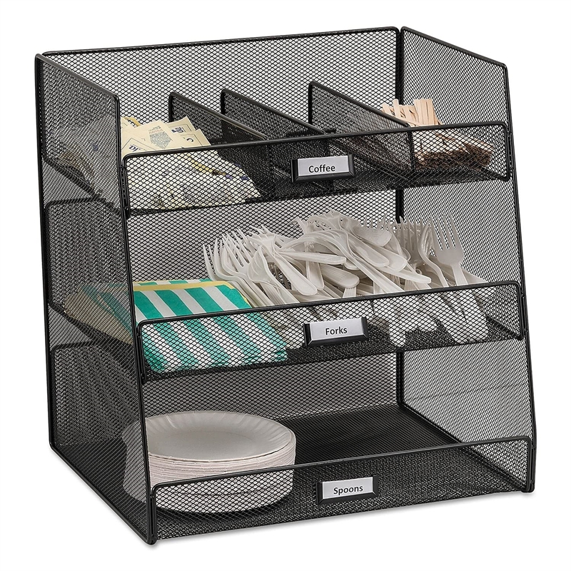 Pemberly Row Break Room Organizer in Black