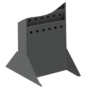 Pemberly Row Steel Magazine Rack Base in Black