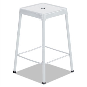 Pemberley Row Metal White Bar Stool Backless Eco-Friendly 29&quot Unassembled