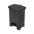Pemberly Row Plastic 4 Gallon Step-On Trash Can in Black