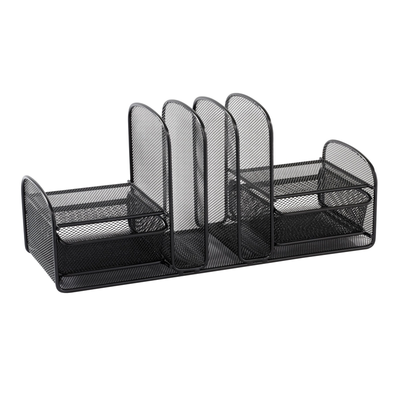 Pemberly Row Black Mesh Multi-Purpose Desk Organizer