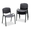 Pemberly Row Stacking Chair in Black (Set of 4)