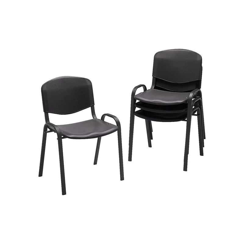 Pemberly Row Stacking Chair in Black (Set of 4)