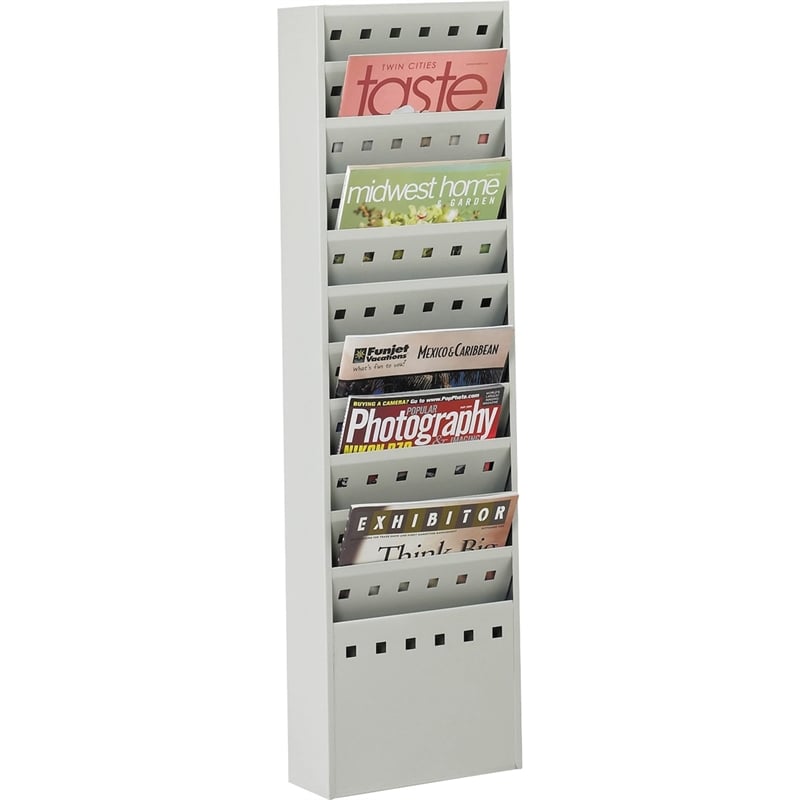 Pemberly Row 11-Pocket Steel Magazine Rack