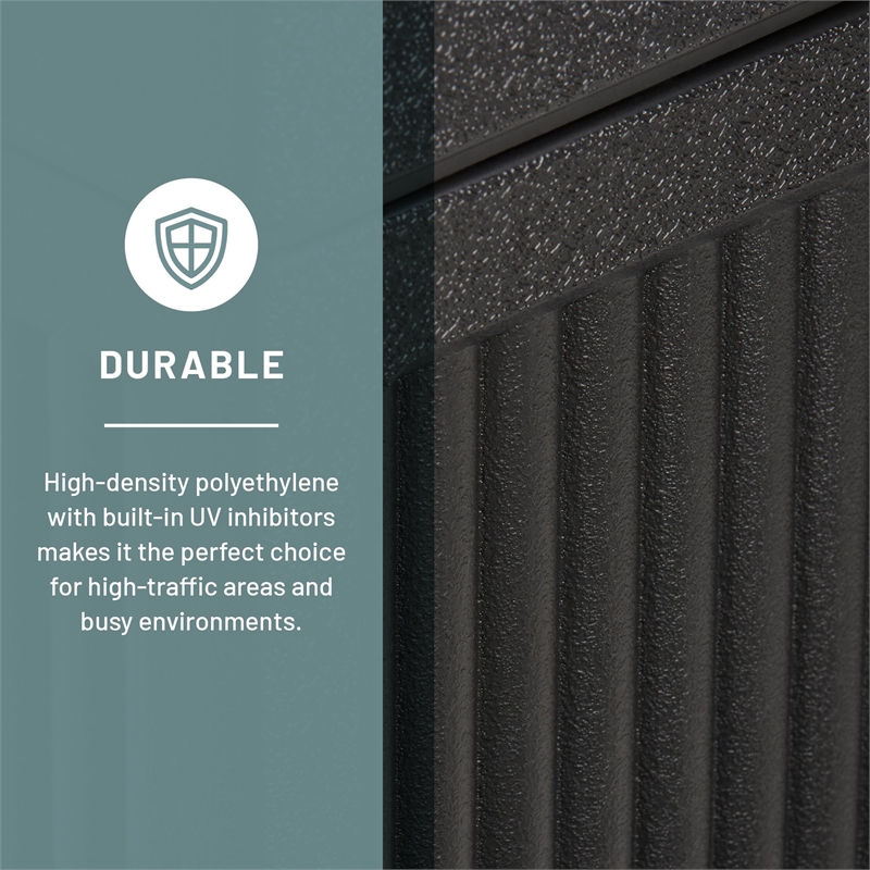 Pemberly Row Small Outdoor Recessed Panel Side Opening Receptacle with Urn