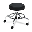 Pemberly Row Black Lab Faux Leather Drafting Chair with Manual Low Base