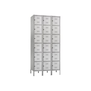 Pemberly Row Box Locker 3 Column in Gray