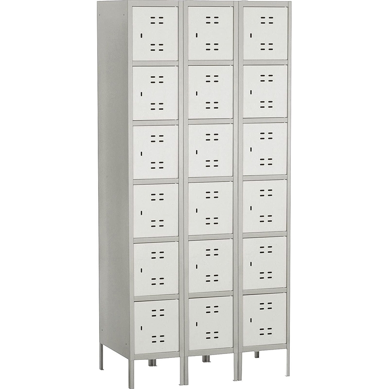 Pemberly Row Box Locker 3 Column in Gray