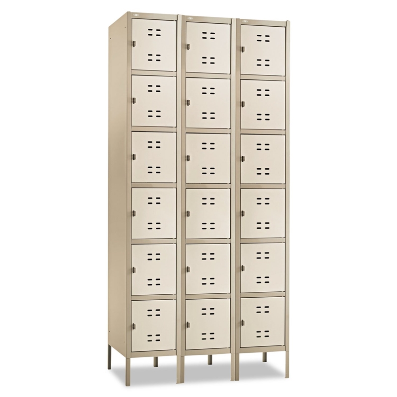Pemberly Row Box Locker 3 Column in Tan