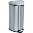 Pemberly Row Stainless Step-On 7 Gallon Receptacle in Stainless Steel