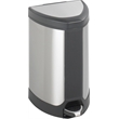 Pemberly Row Stainless Step-On 7 Gallon Receptacle in Stainless Steel