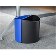 Pemberly Row Small Desk-Side Receptacle in Black & Blue