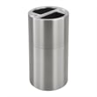 Pemberly Row Dual Recycling Receptacle in Stainless Steel
