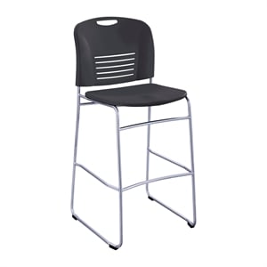 Pemberly Row 31&quot Sled Base Bar Stool in Black