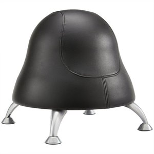 pemberly row ball office chair in black vinyl