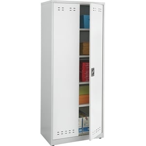 Pemberly Row 72&quotH Steel Storage Cabinet in Gray