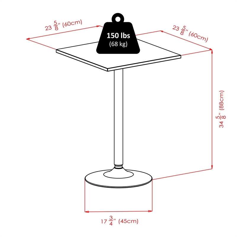 Pemberly Row 3-Piece Transitional Wood/Metal Pub Set in Black
