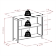 Pemberly Row 3-Tier Transitional Solid Wood Storage Shelf/Bookcase in Espresso