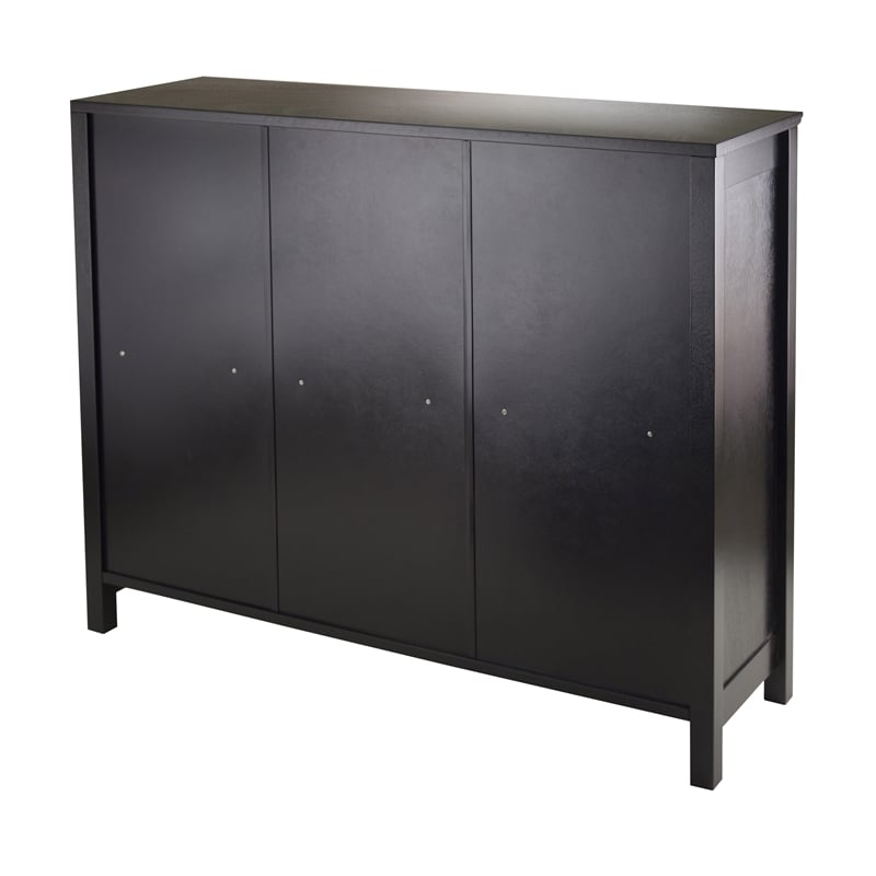Pemberly Row 3-Tier Transitional Solid Wood Storage Shelf/Bookcase in Espresso