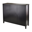 Pemberly Row 3-Tier Transitional Solid Wood Storage Shelf/Bookcase in Espresso