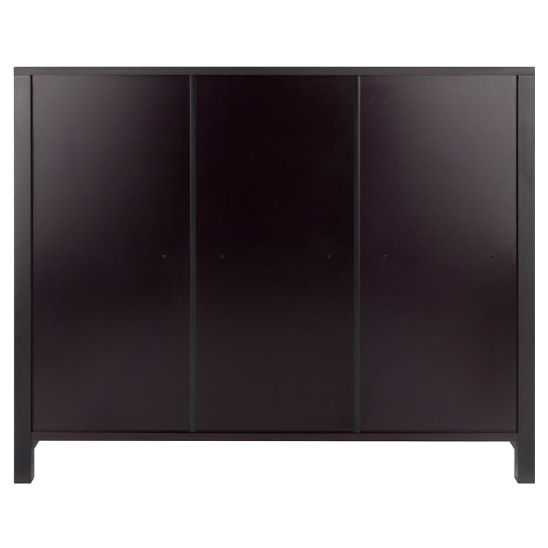 Pemberly Row 3-Tier Transitional Solid Wood Storage Shelf/Bookcase in Espresso