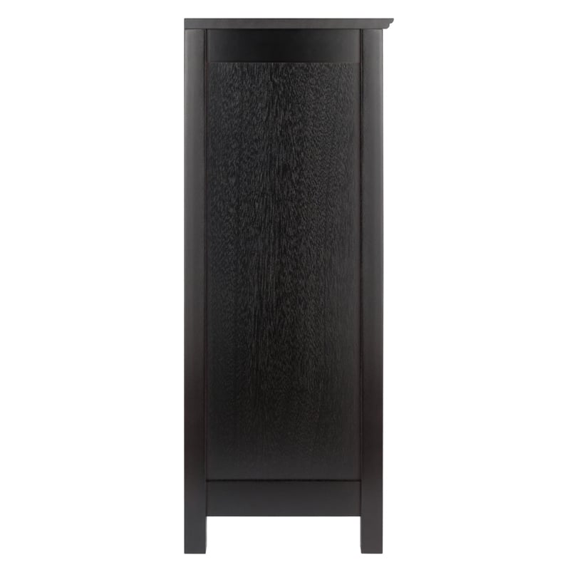 Pemberly Row 3-Tier Transitional Solid Wood Storage Shelf/Bookcase in Espresso