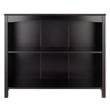Pemberly Row 3-Tier Transitional Solid Wood Storage Shelf/Bookcase in Espresso