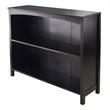 Pemberly Row 3-Tier Transitional Solid Wood Storage Shelf/Bookcase in Espresso