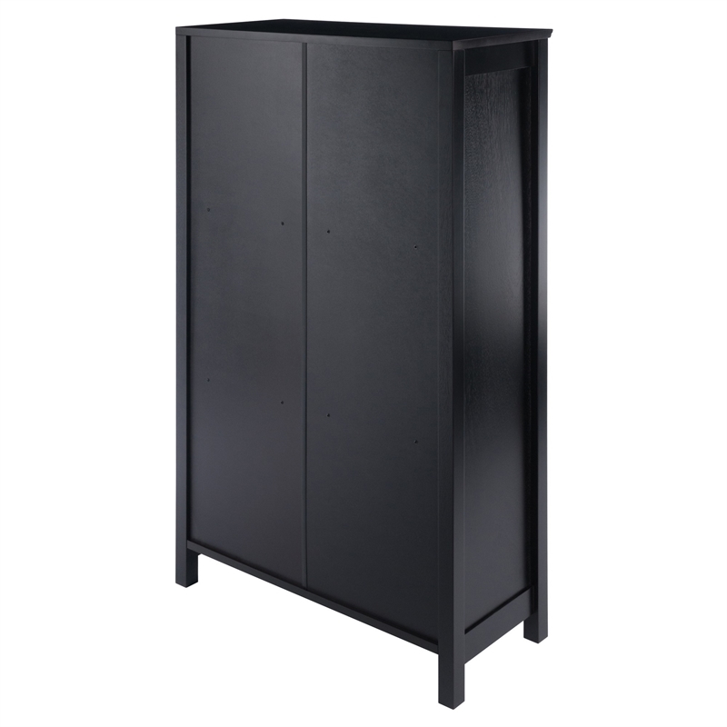 Pemberly Row 4-Tier Transitional Solid Wood Storage Shelf/Bookcase in Espresso