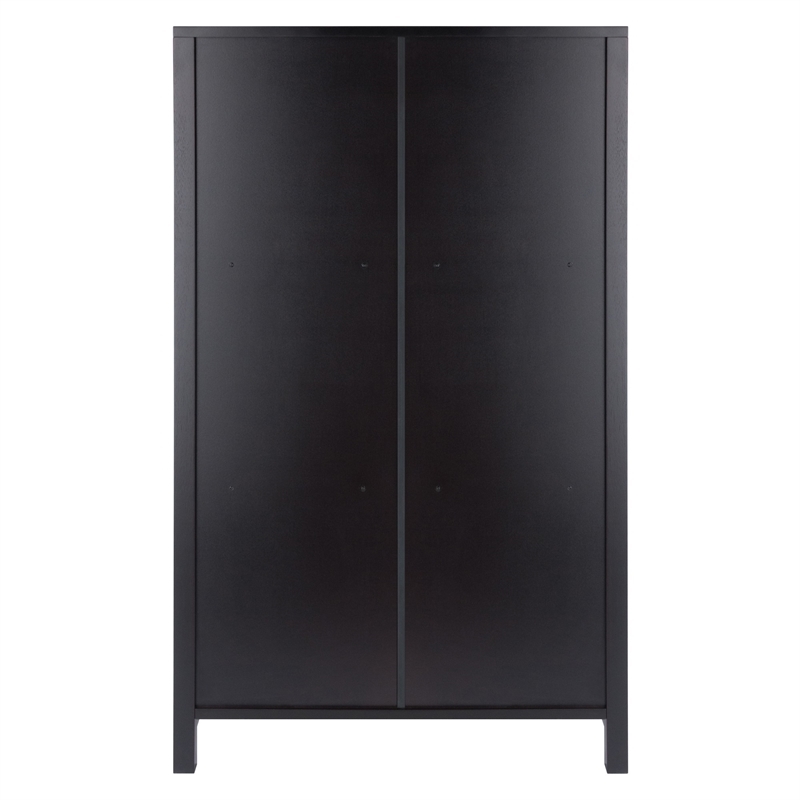 Pemberly Row 4-Tier Transitional Solid Wood Storage Shelf/Bookcase in Espresso