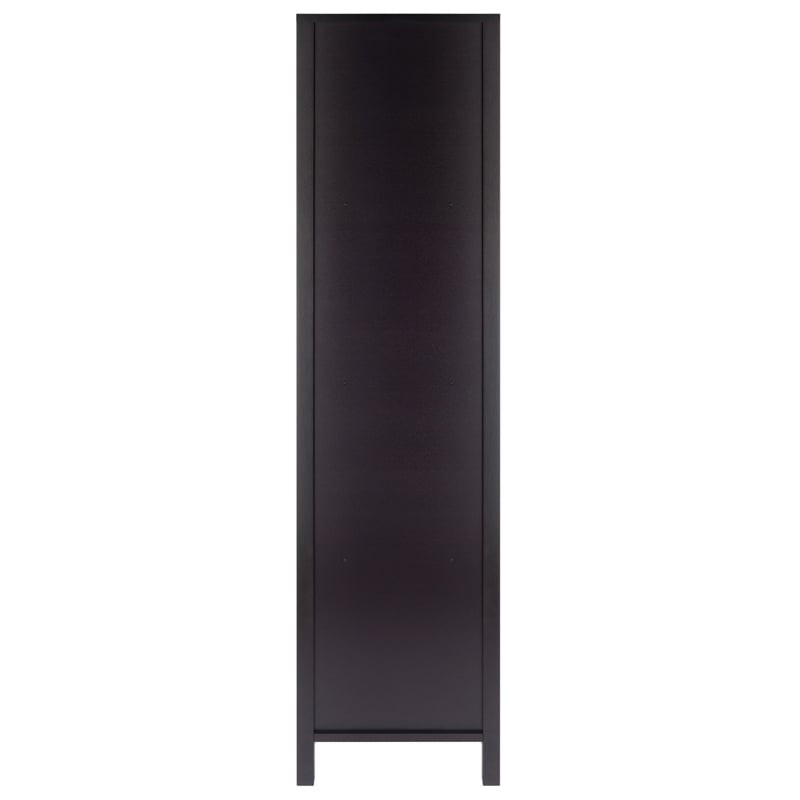 Pemberly Row 5-Tier Transitional Solid Wood Storage Shelf/Bookcase in Espresso