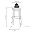 Pemberly Row 3-Piece Transitional Metal/Wood Pub Set in Black/Chrome