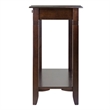 Pemberly Row Transitional Solid Wood Console Table with Drawer in Cappuccino