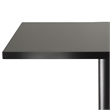 Pemberly Row Square Transitional Wood/Metal Pub Table in Black