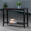 Pemberly Row Rectangular Transitional Solid Wood Console Table in Dark Espresso
