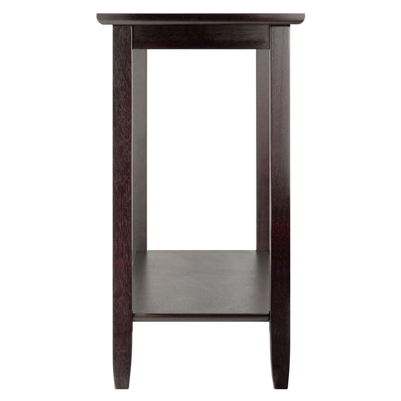 Pemberly Row Rectangular Transitional Solid Wood Console Table in Dark Espresso