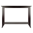 Pemberly Row Rectangular Transitional Solid Wood Console Table in Dark Espresso