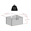 Pemberly Row Solid Wood Storage Rack w/ 4 Foldable Baskets in Black/Chocolate