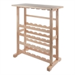 Pemberly Row 24-Bottle Transitional Solid Wood Wine Rack in Natural